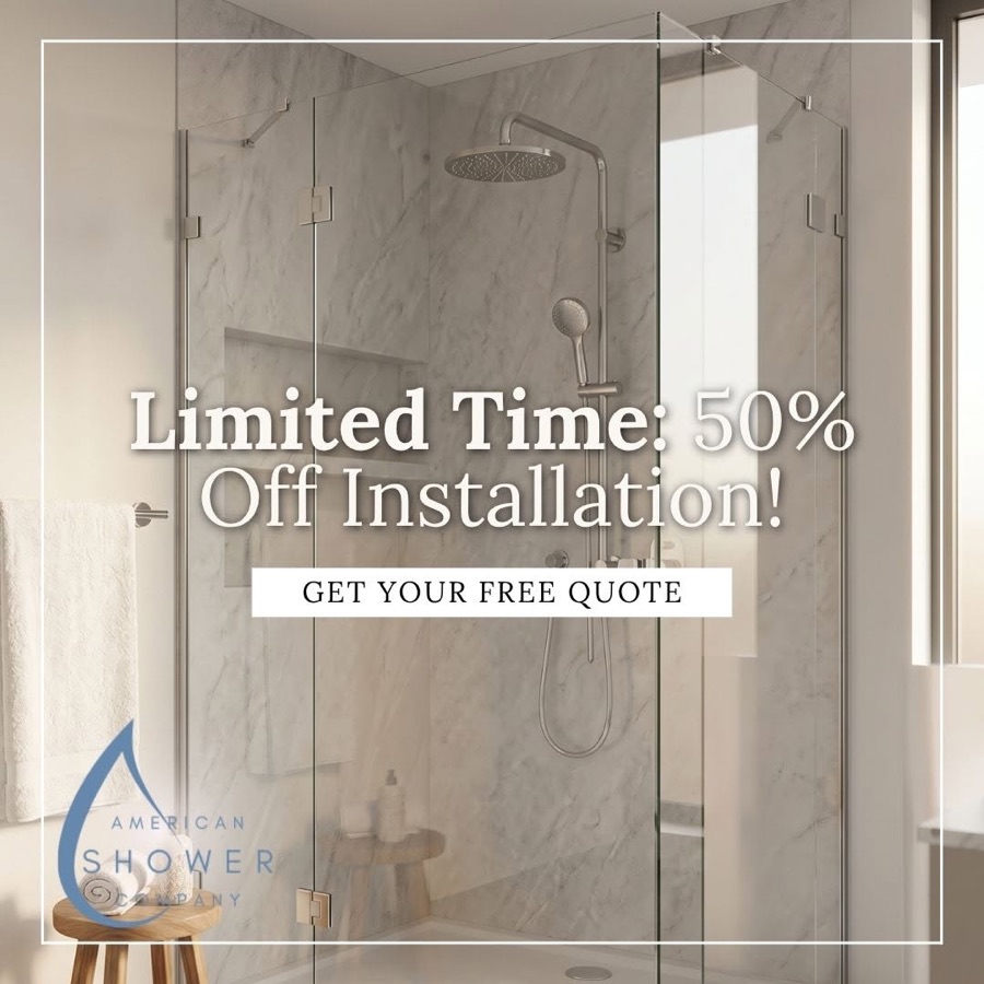 Limited time 50 percent off installation graphic